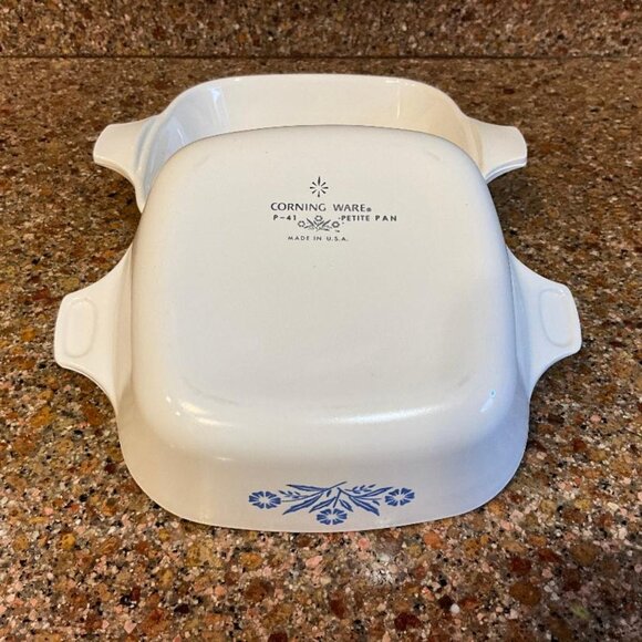 Vintage CORNINGWARE 6 pc. set 'Cornflower Blue' PETITE PAN P-41 1-3/4 Cup NWOT - Picture 3 of 4